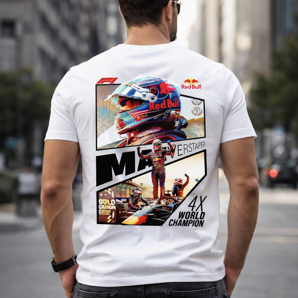 F1 racing inspired printed T-shirt Back